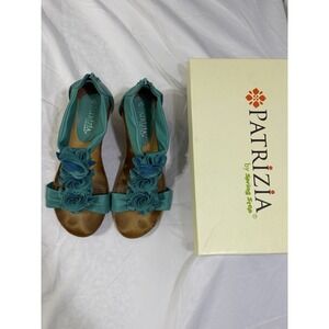 Patrizia by Spring Step Harlequin-B Wedge Sandals Leather Floral Size 7.5-8